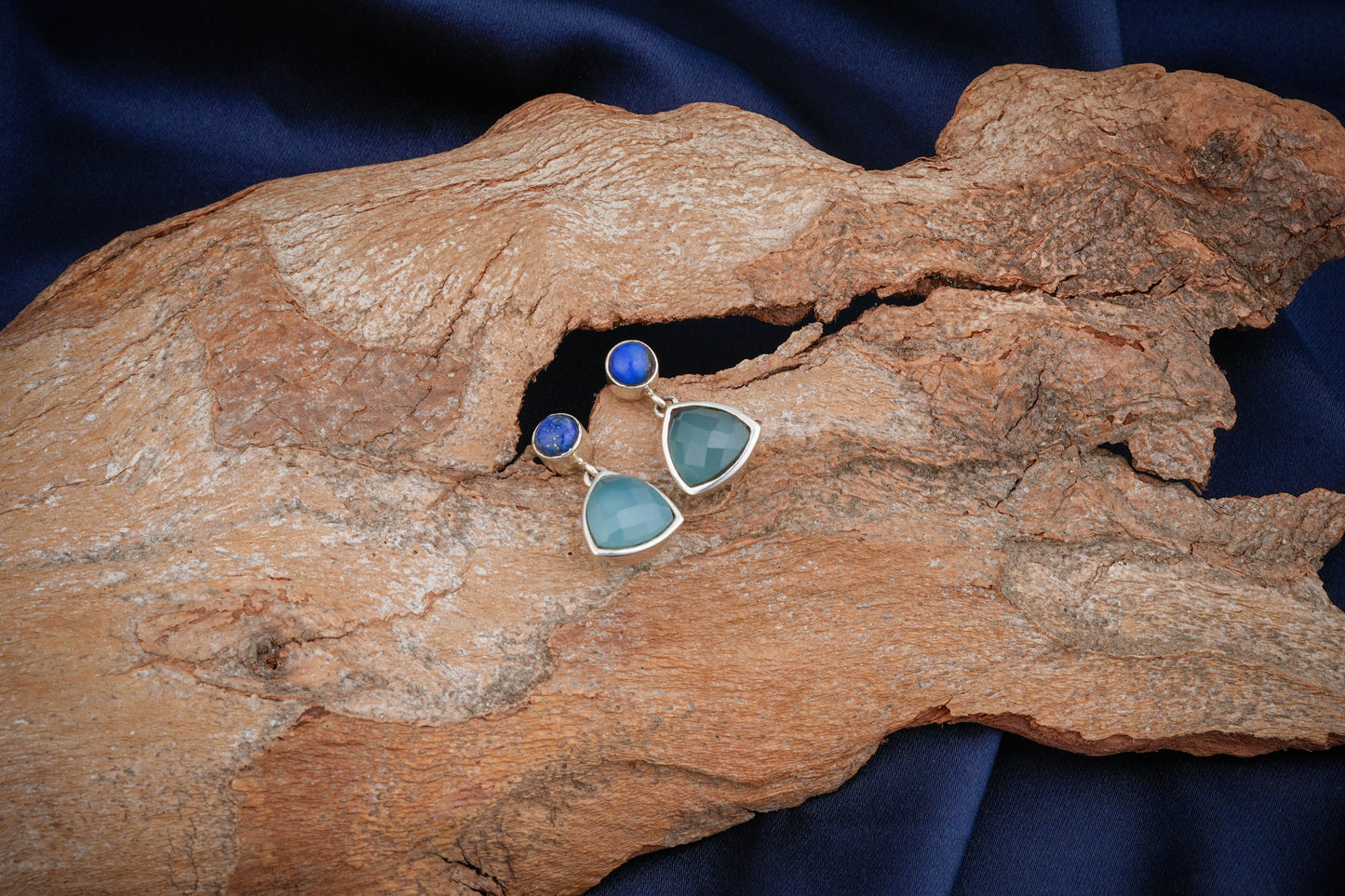 Lapis Chalcedony Drops