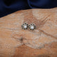 Silver Pearl Mandala Studs