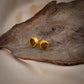 Uncut Round Citrine Studs