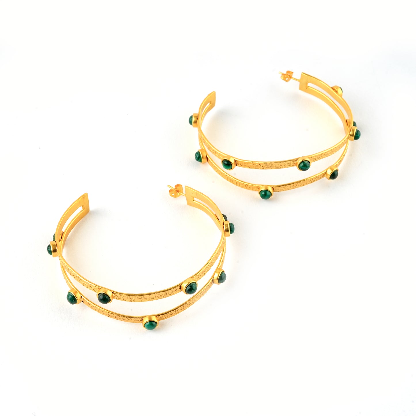 Malachite Statement Hoops