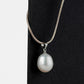 Oval Pearl Pendant (with Chain)