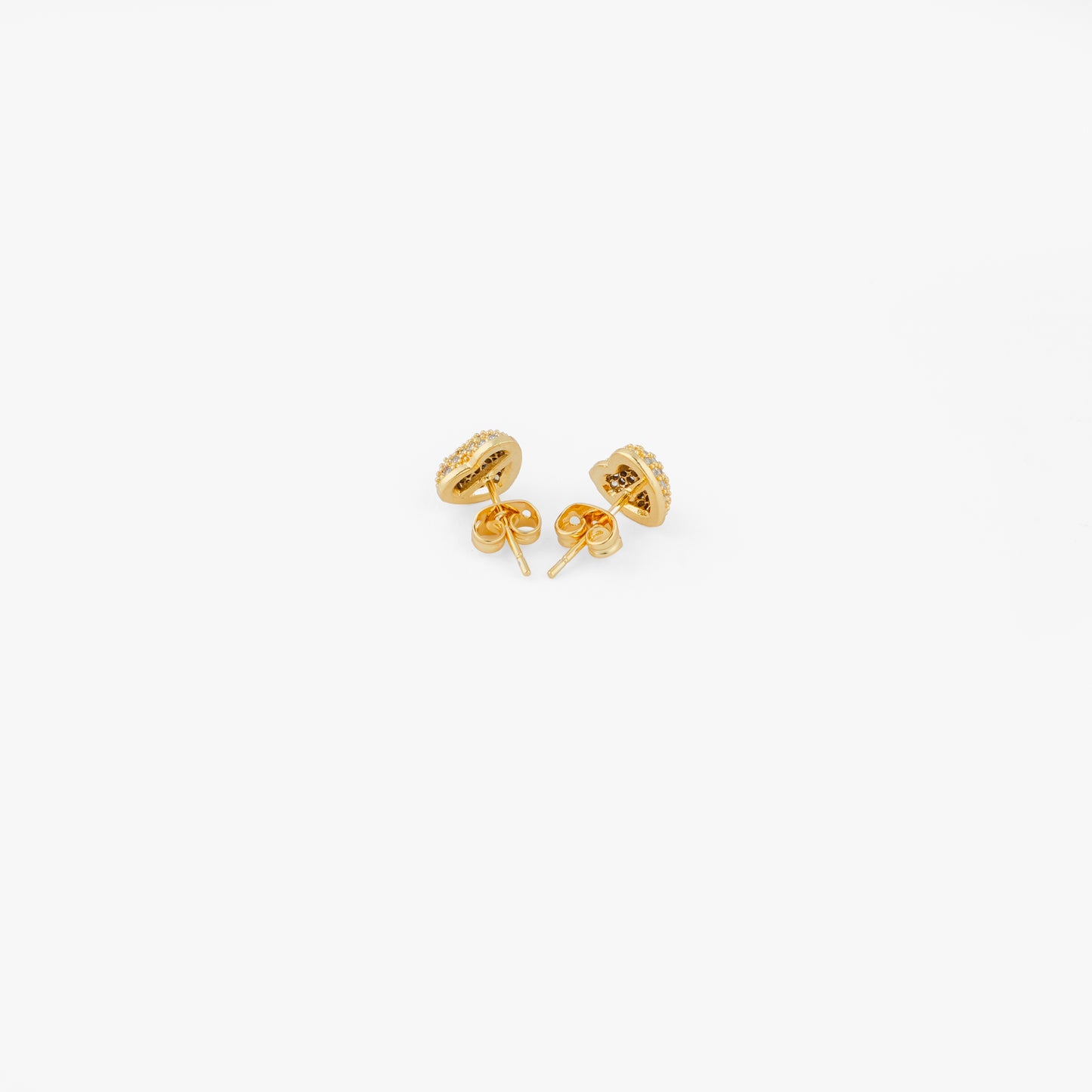 Zirconia Heart Studs