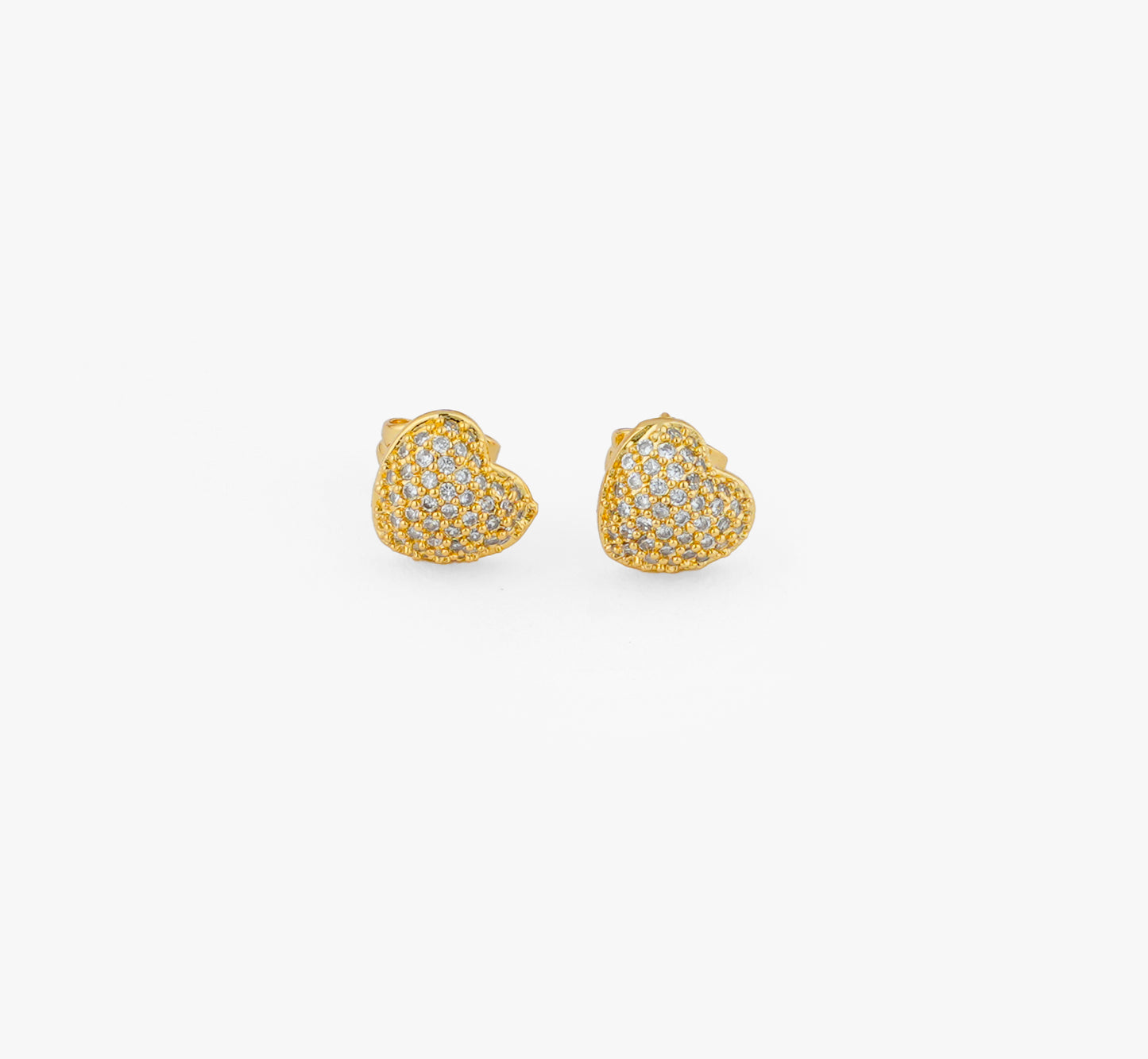 Zirconia Heart Studs