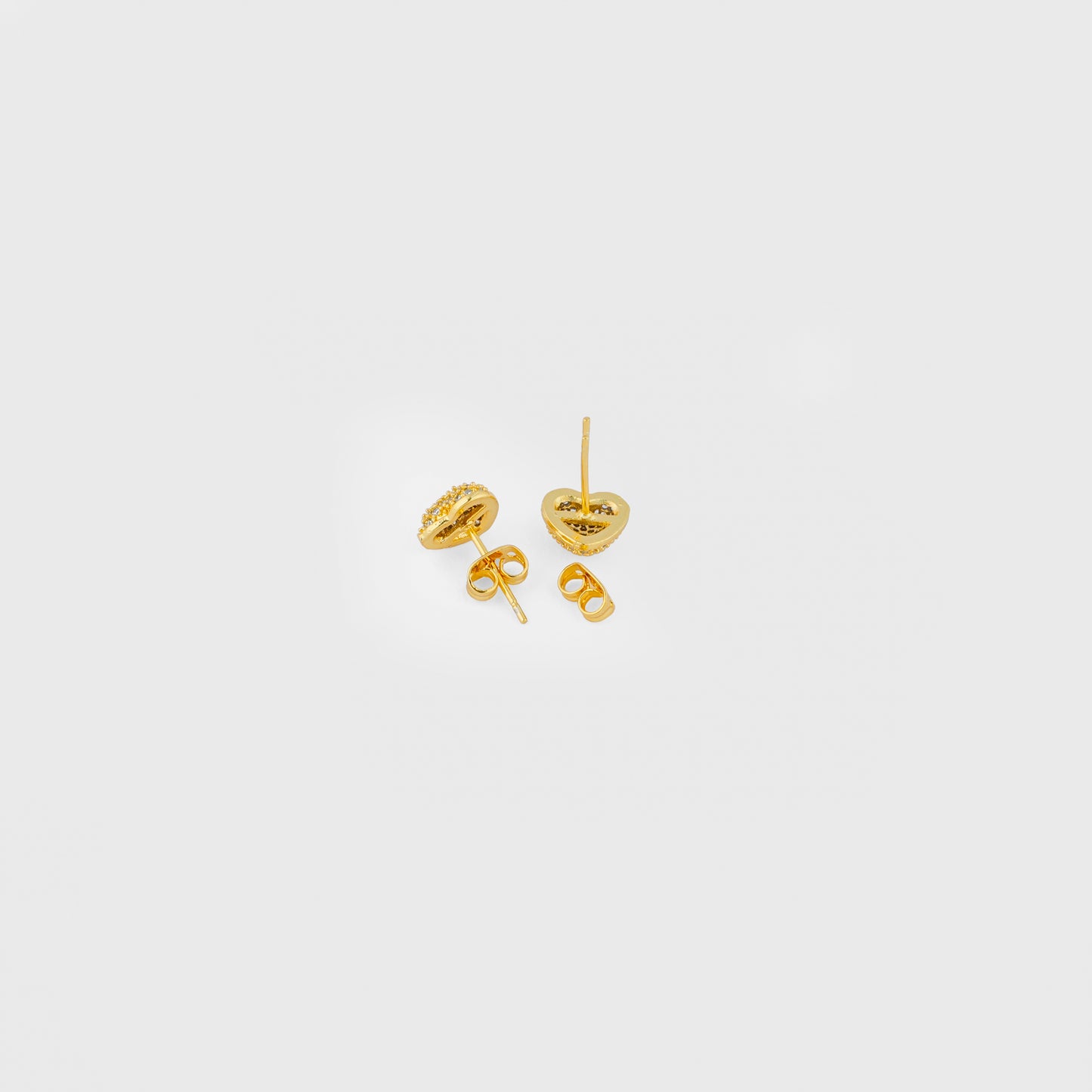 Zirconia Heart Studs