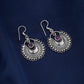 Silver Ruby Filigree Earrings