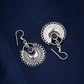 Silver Ruby Filigree Earrings