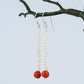 Pearl Carnelian Danglers