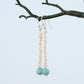 Fresh Water Pearls And Amazonite Melon Earrings