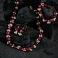 Tasseled Pearl And Ruby Set