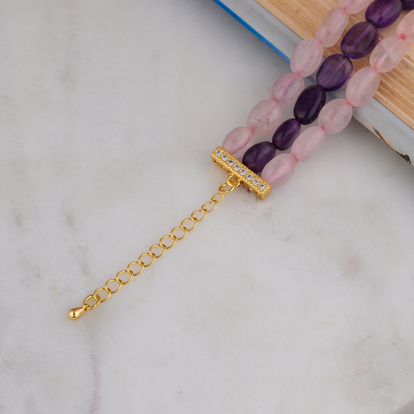 Rose Quartz And Amethyst Healing Bracelet