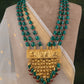 Royal Green And Gold Plated Silver Necklace