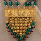 Royal Green And Gold Plated Silver Necklace