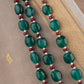 Royal Green And Gold Plated Silver Necklace