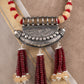 Ruby Odisha Pukhraj Silver Designer Necklace