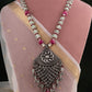 Sham-e-Rang Silver Pendant Designer Necklace