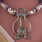 Gypsy Indigo Silk Thread Silver Necklace