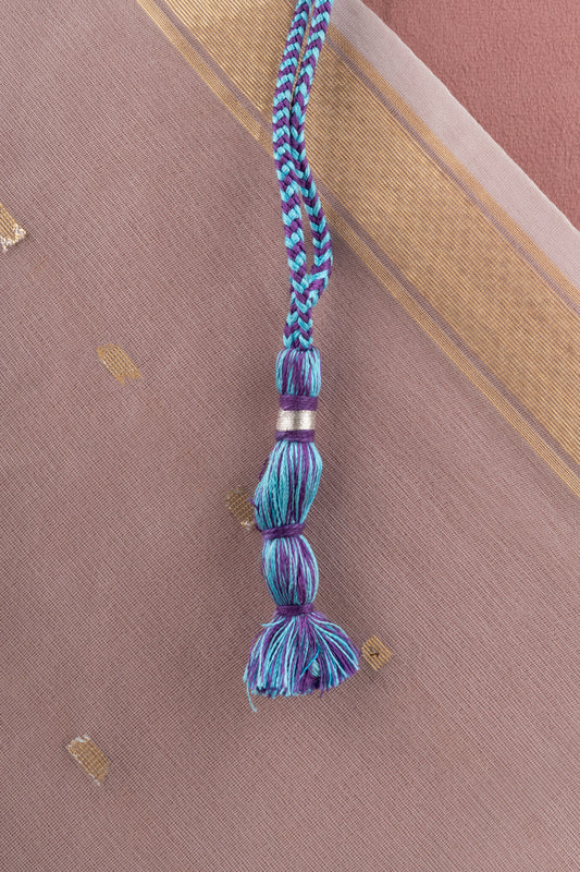 Tri layered Silve Aquamarine Amethyst Necklace
