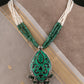 Hand Painted Kashmir Kali Enamel Silver Necklace Set