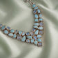 Silver Larimar Statement Necklace