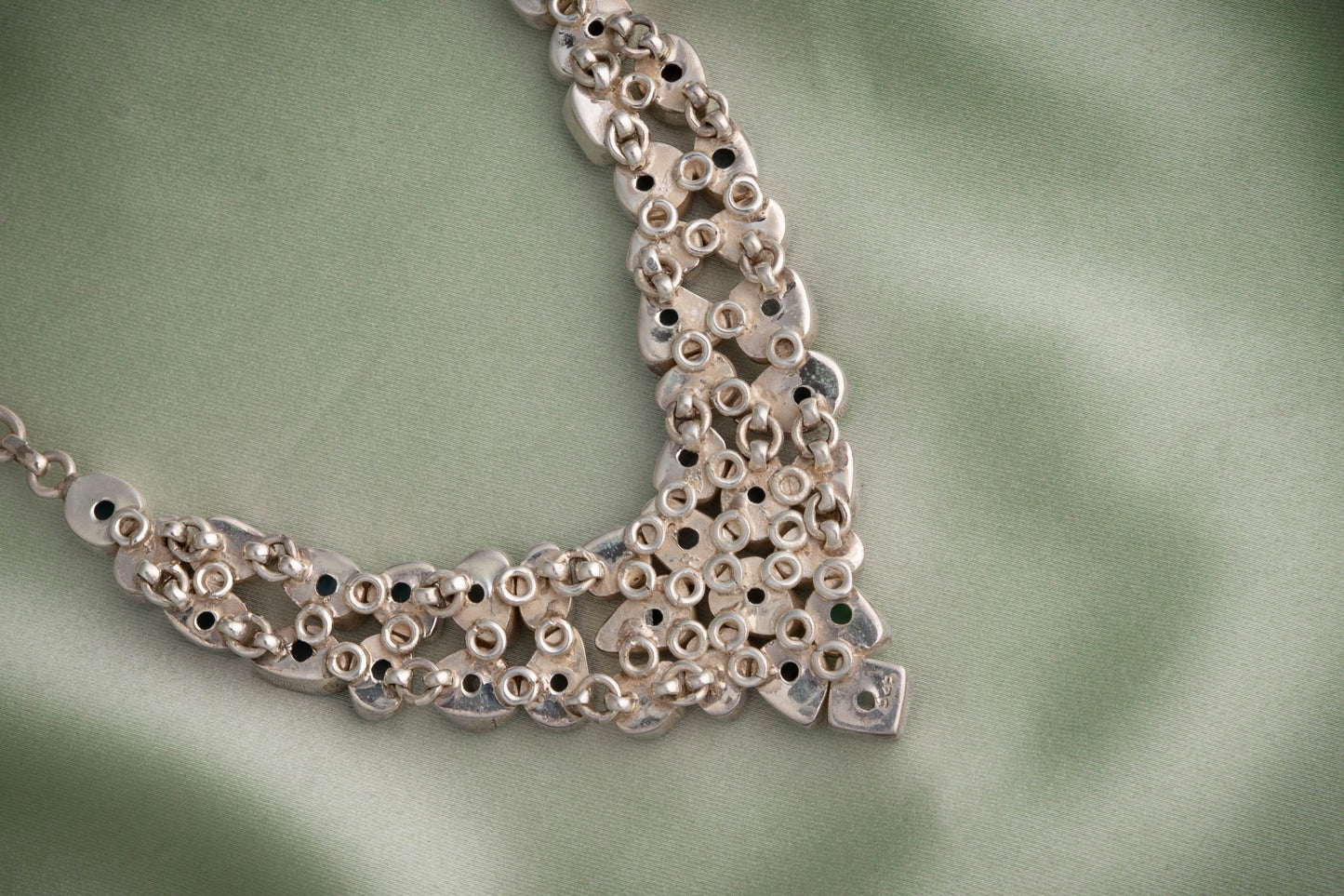 Silver Larimar Statement Necklace
