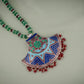 Hand Painted Enamelled Silver Necklace Set