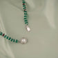 Hand Painted Enamelled Silver Necklace Set