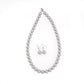 Silver Grey Pearls Necklace Set