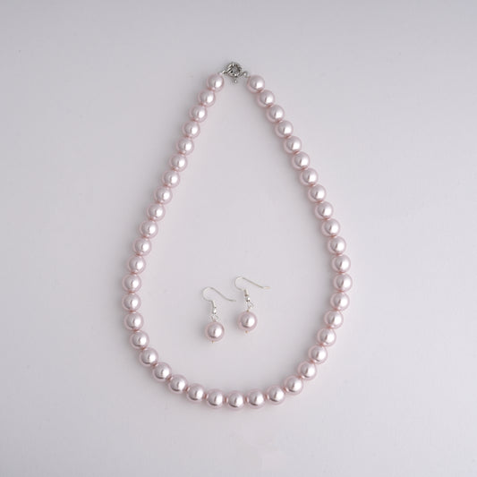 Fossil Pink Pearls Necklace Set