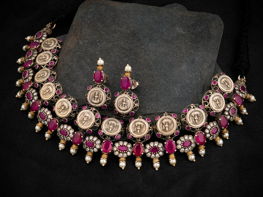 South Indian Lakshmi Temple Jewellery Set