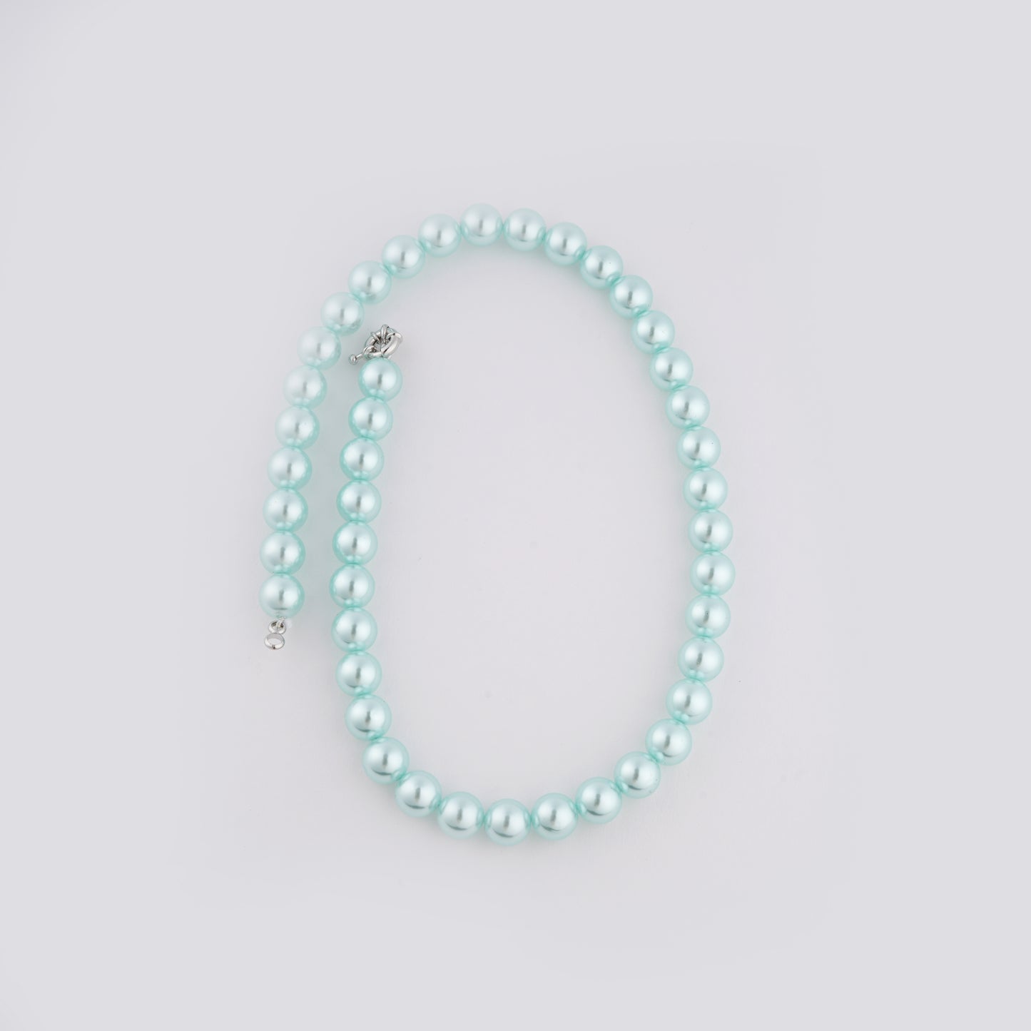 Powder Blue Pearls Necklace Set