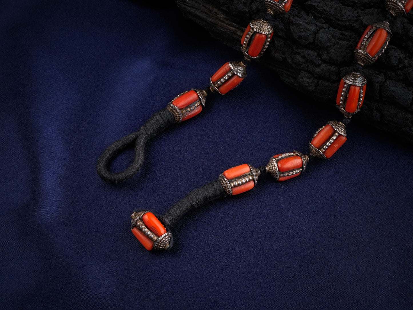 Tibetan Silver Coral Beads Necklace