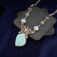 Larimar Multi Stone Silver Statement Necklace