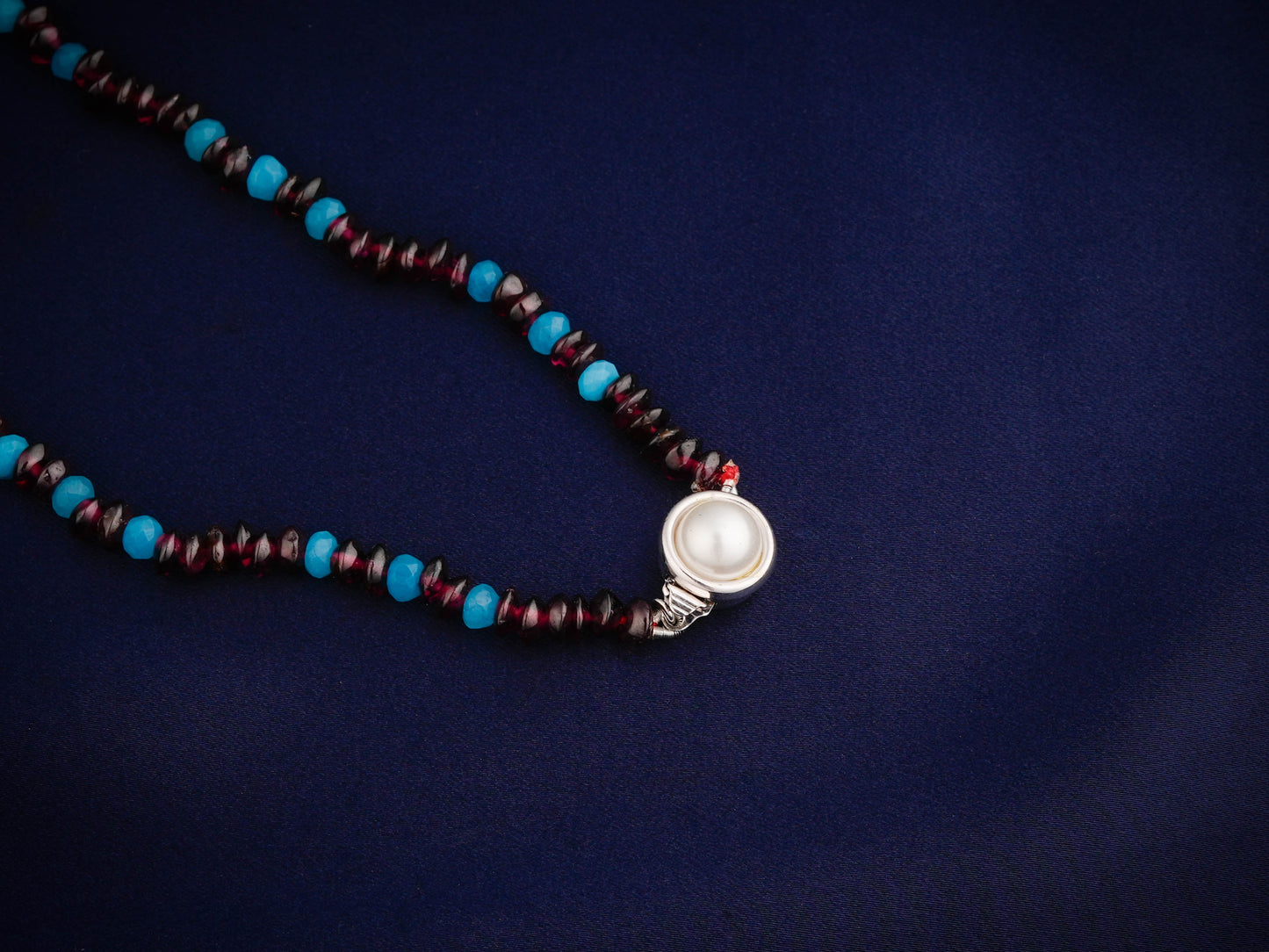 Hand Painted Kamal Kali Enamel Silver Necklace Set