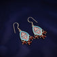 Hand Painted Kamal Kali Enamel Silver Necklace Set