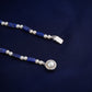 Hand Painted Neeli Kali Enamel Silver Necklace Set