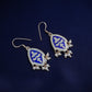 Hand Painted Neeli Kali Enamel Silver Necklace Set