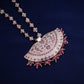 Hand Painted Chaand Enamel Silver Necklace Set