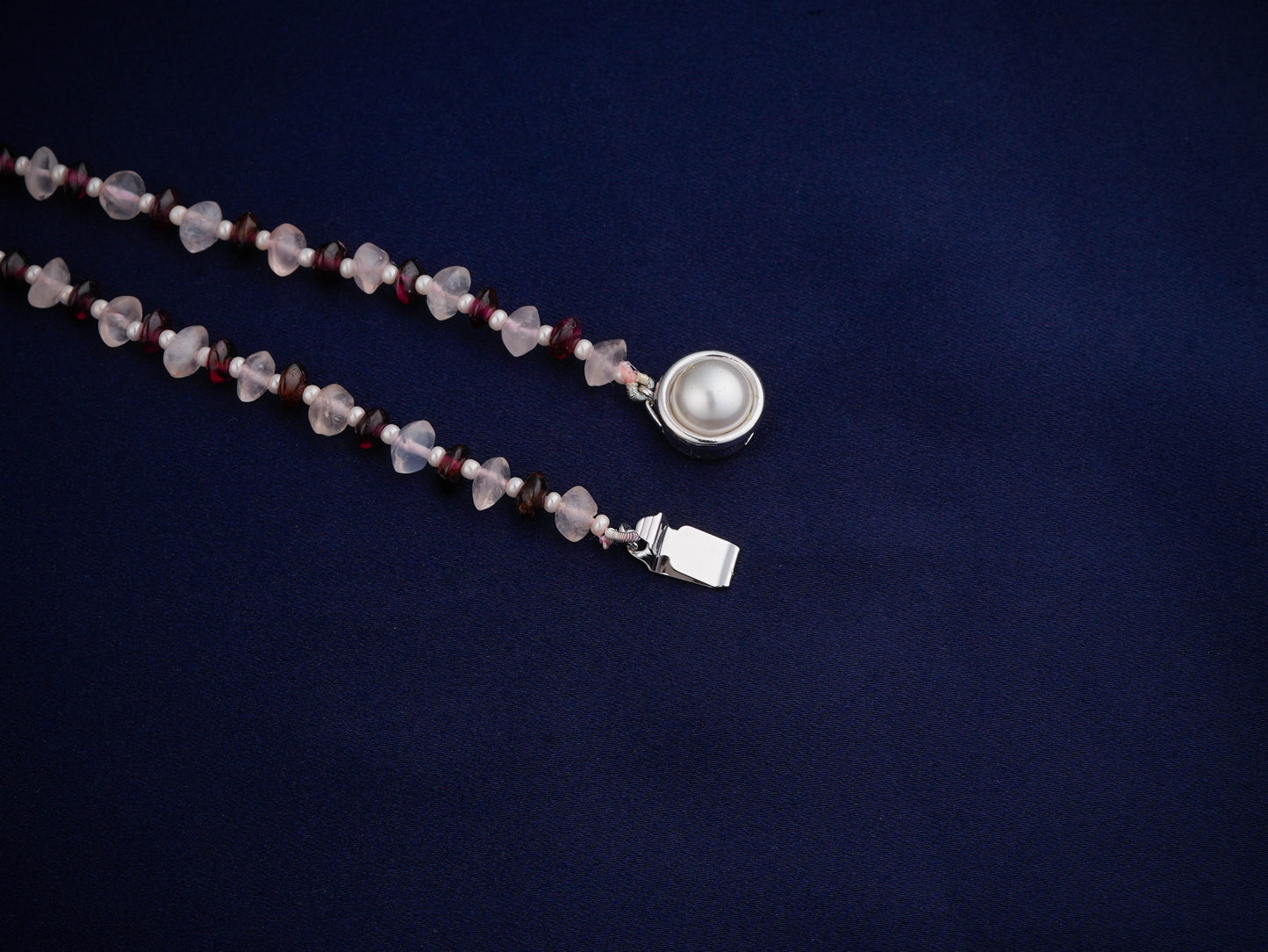 Hand Painted Chaand Enamel Silver Necklace Set