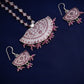 Hand Painted Chaand Enamel Silver Necklace Set