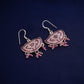 Hand Painted Chaand Enamel Silver Necklace Set