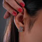 Garnet Glimmer Marcasite Fish Earrings