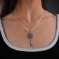 Enchanted Key: Marcasite Silver Pendant