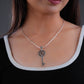 Enchanted Key: Marcasite Silver Pendant