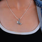 Garnet-eyed Silver Marcasite Fish Pendant