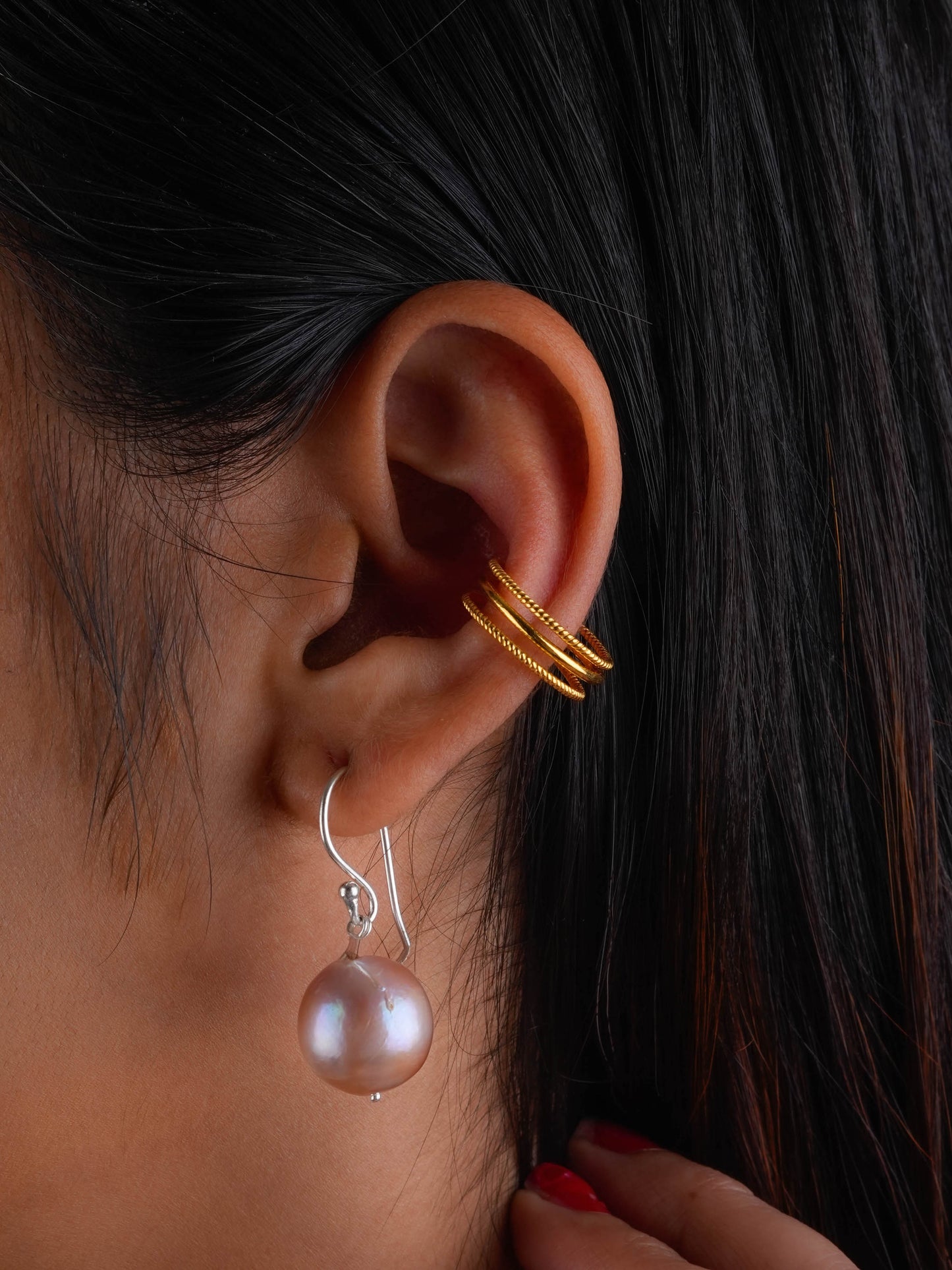 Ear Clip Cuff Wrap Earrings(Gold Plated Silver)