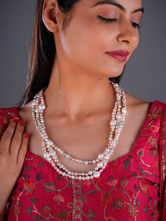 Freshwater Long Pearl Styling Necklace