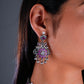South Indian Peacock Silver Temple Necklace Set