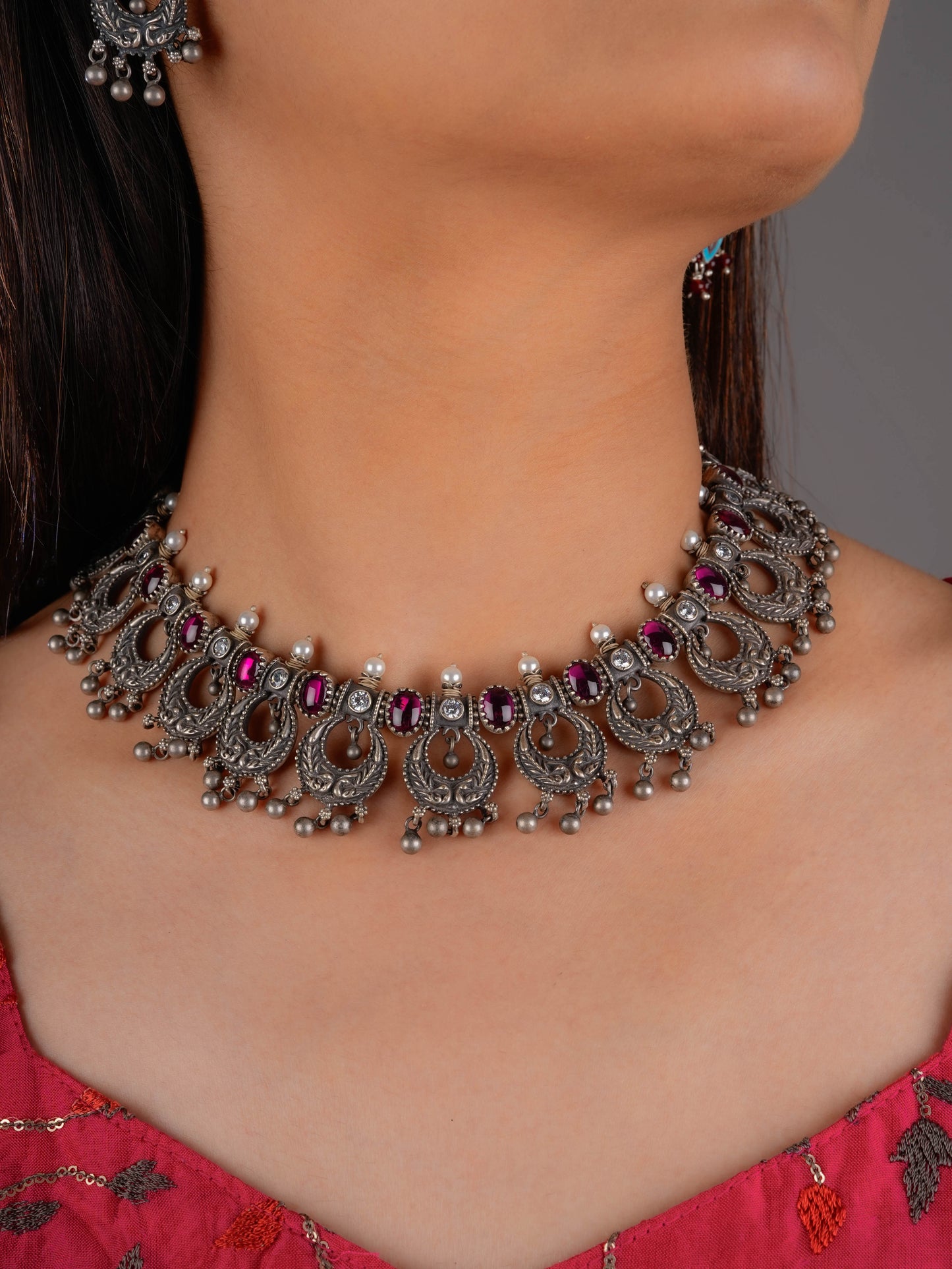 South Indian Chandrika Temple Jewellery Set