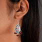 Hand Painted Kamal Kali Enamel Silver Necklace Set