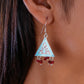 Hand Painted Mystic Triangle Enamel Silver Necklace Set